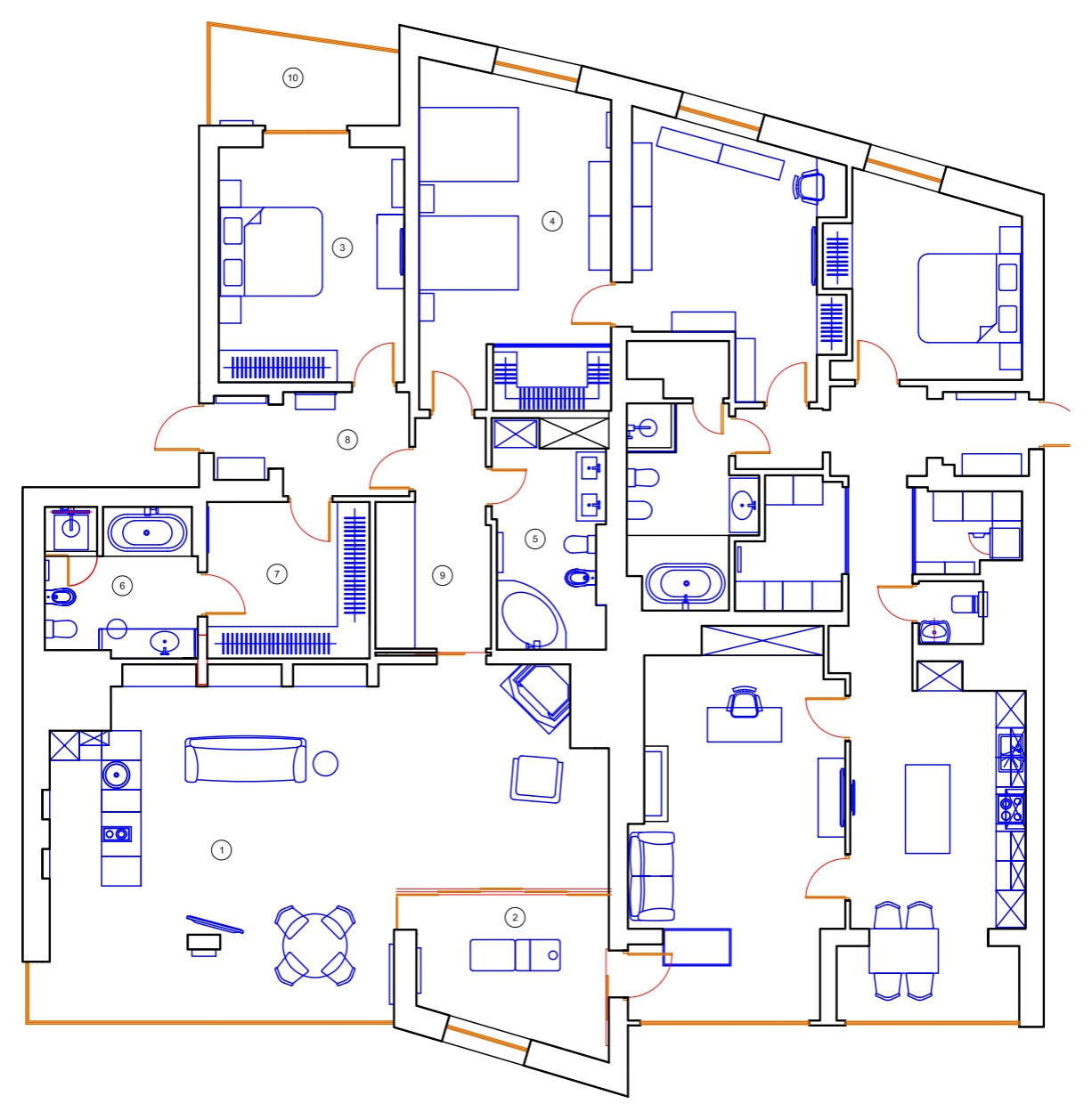 Цена проекта с фото: Кухня-гостиная за 11 780 187 ₽