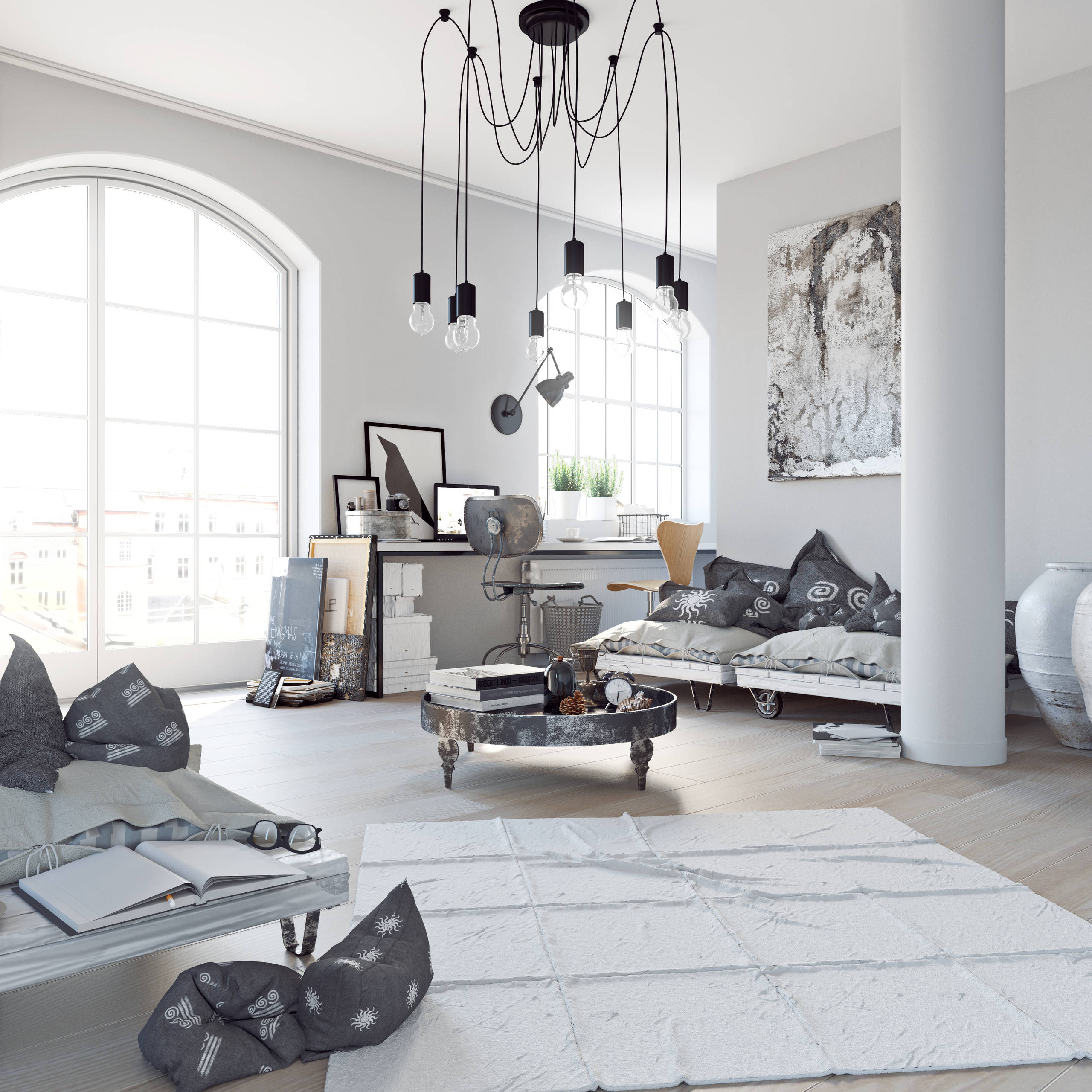 С миру по идее: Как обыграть колонны в интерьере квартиры