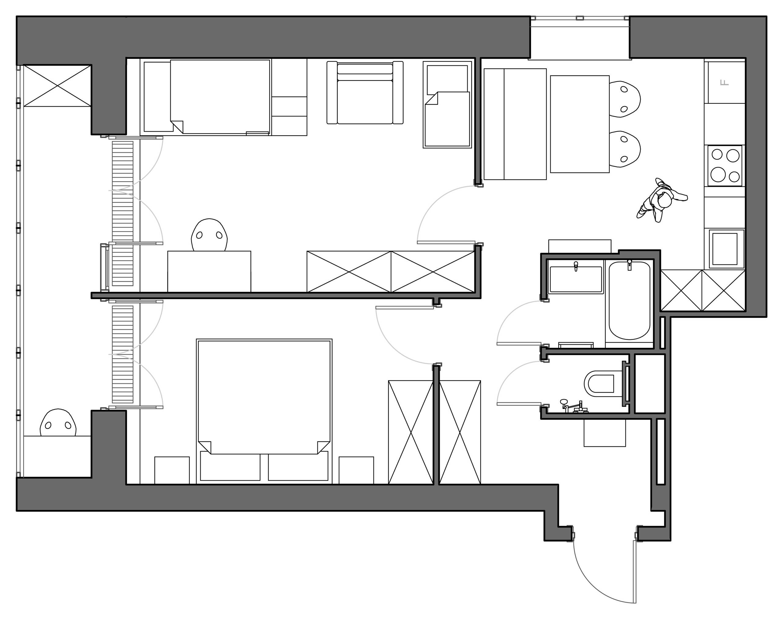 Houzz тур: 50 квадратных метров для семьи из четырех человек