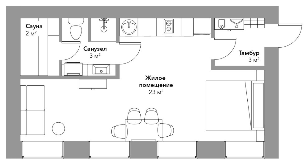 Houzz тур: Апартаменты с сауной в старом флигеле Санкт-Петербурга