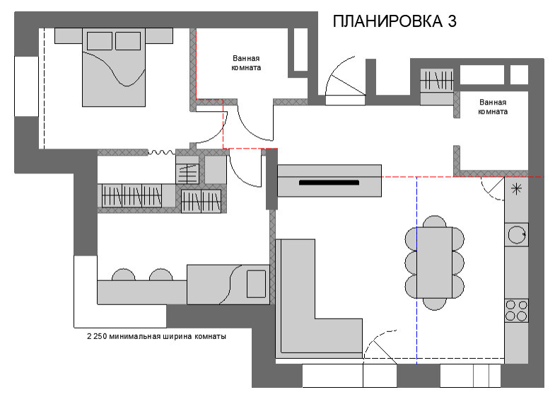 Поиск планировки: 85 кв.м — квартира для любителей музыки