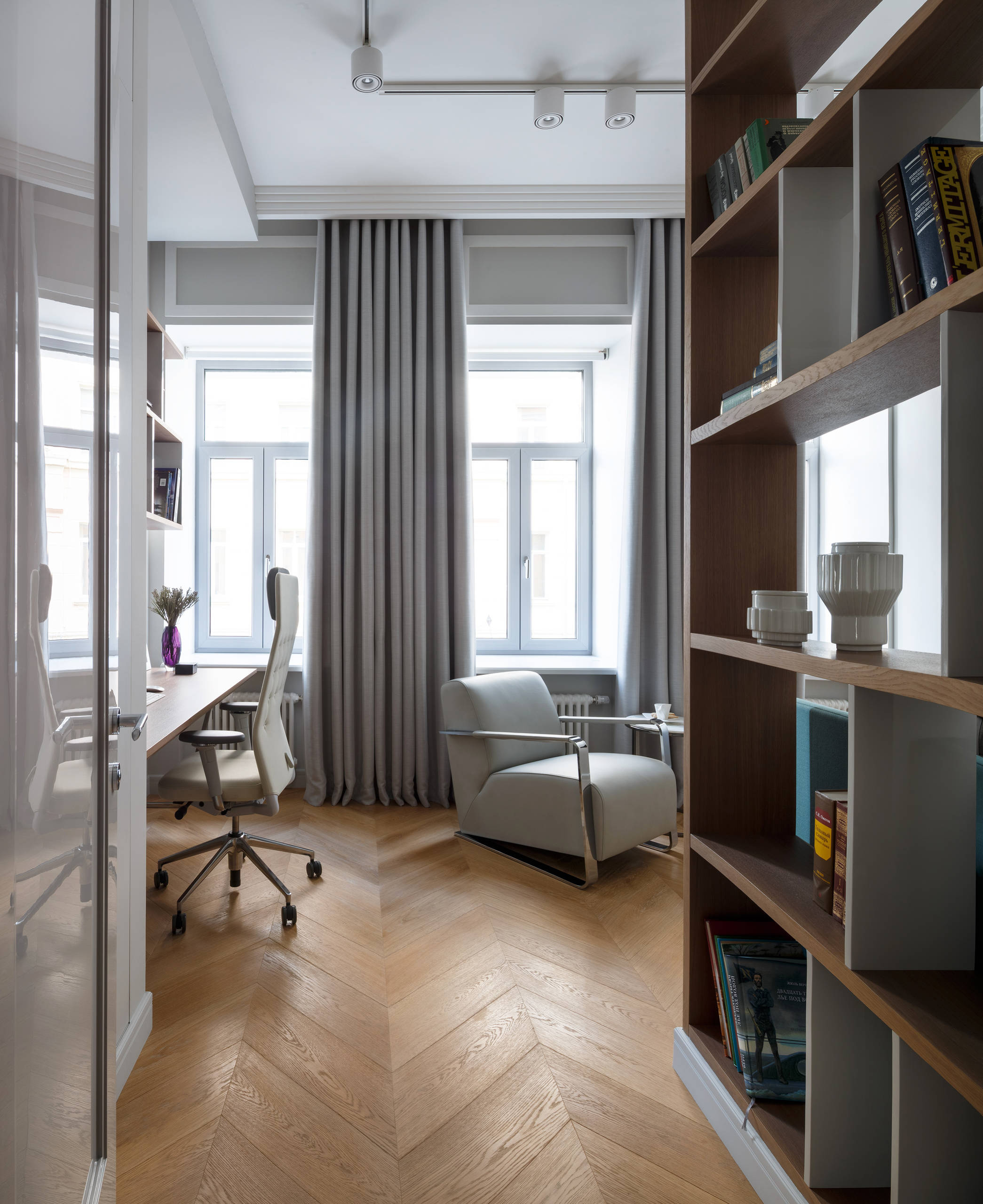 Houzz тур: Серо-голубая квартира на Спиридоновке