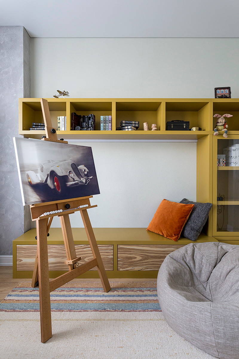 Houzz тур: Квартира со старыми бревнами, кирпичом и телефонной будкой