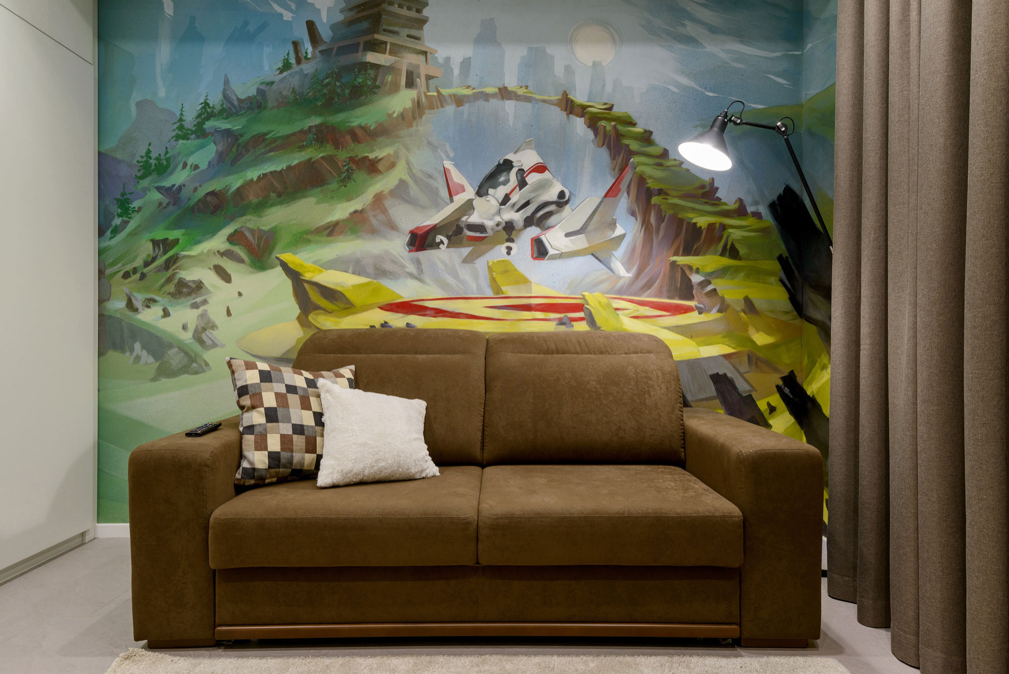 Houzz тур: Камин, мох и граффити в Новосибирске