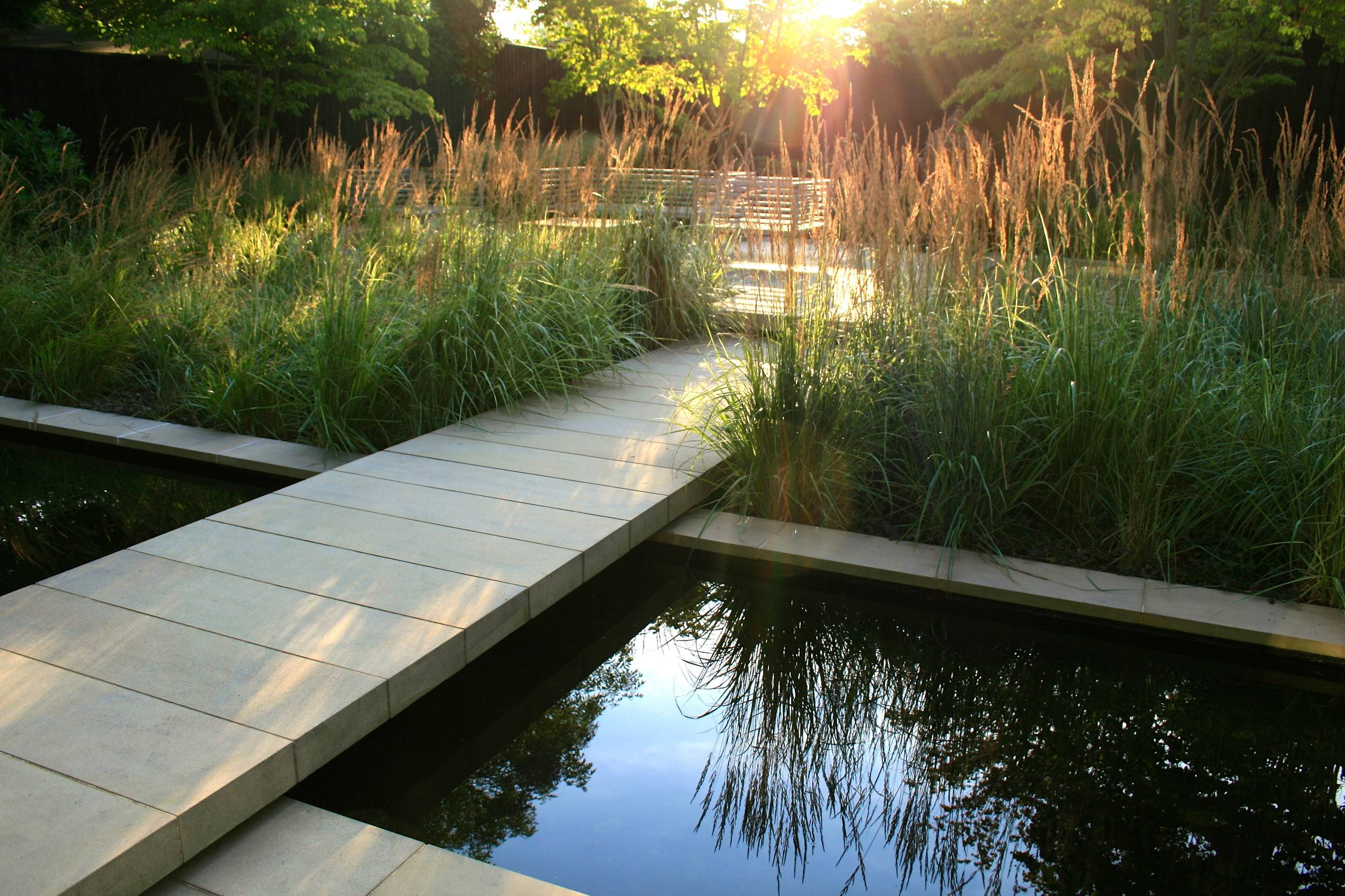 Просто фото: Дорожка по воде в саду — 27 идей