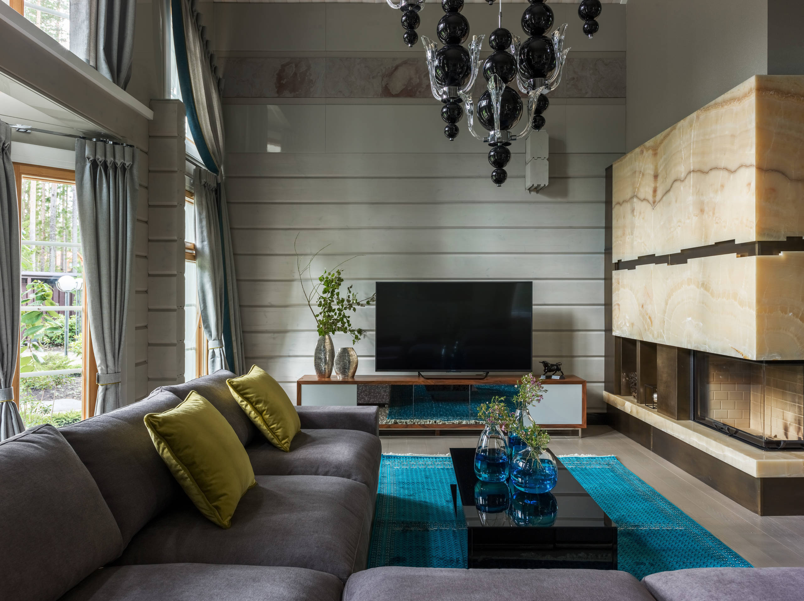 Houzz тур: Дом на горнолыжном курорте с двусветной гостиной и СПА