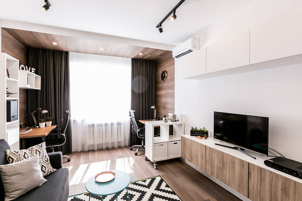 Houzz тур: Квартира с черной меловой кухней в Иваново