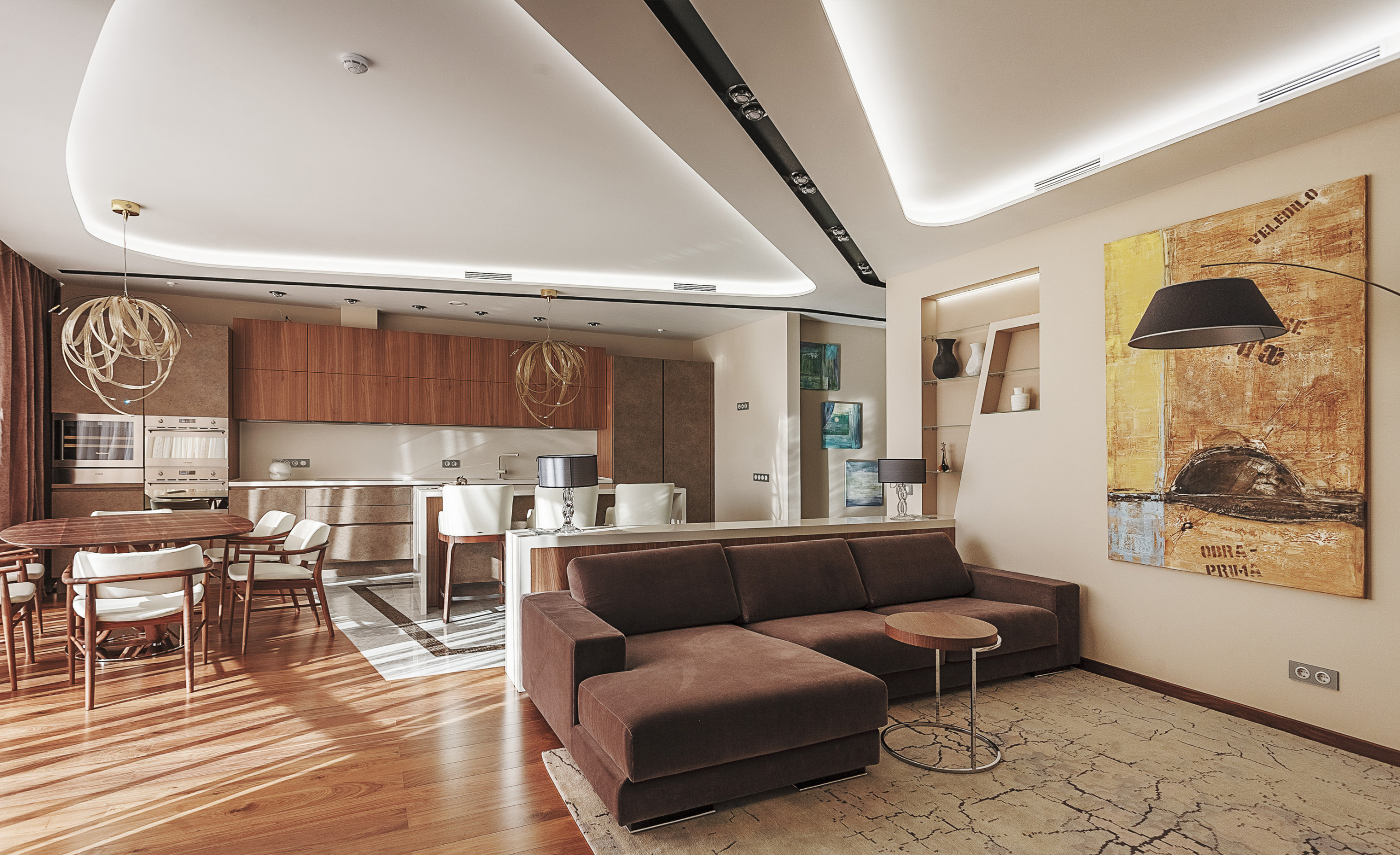 Houzz тур: Двухуровневая квартира без острых углов