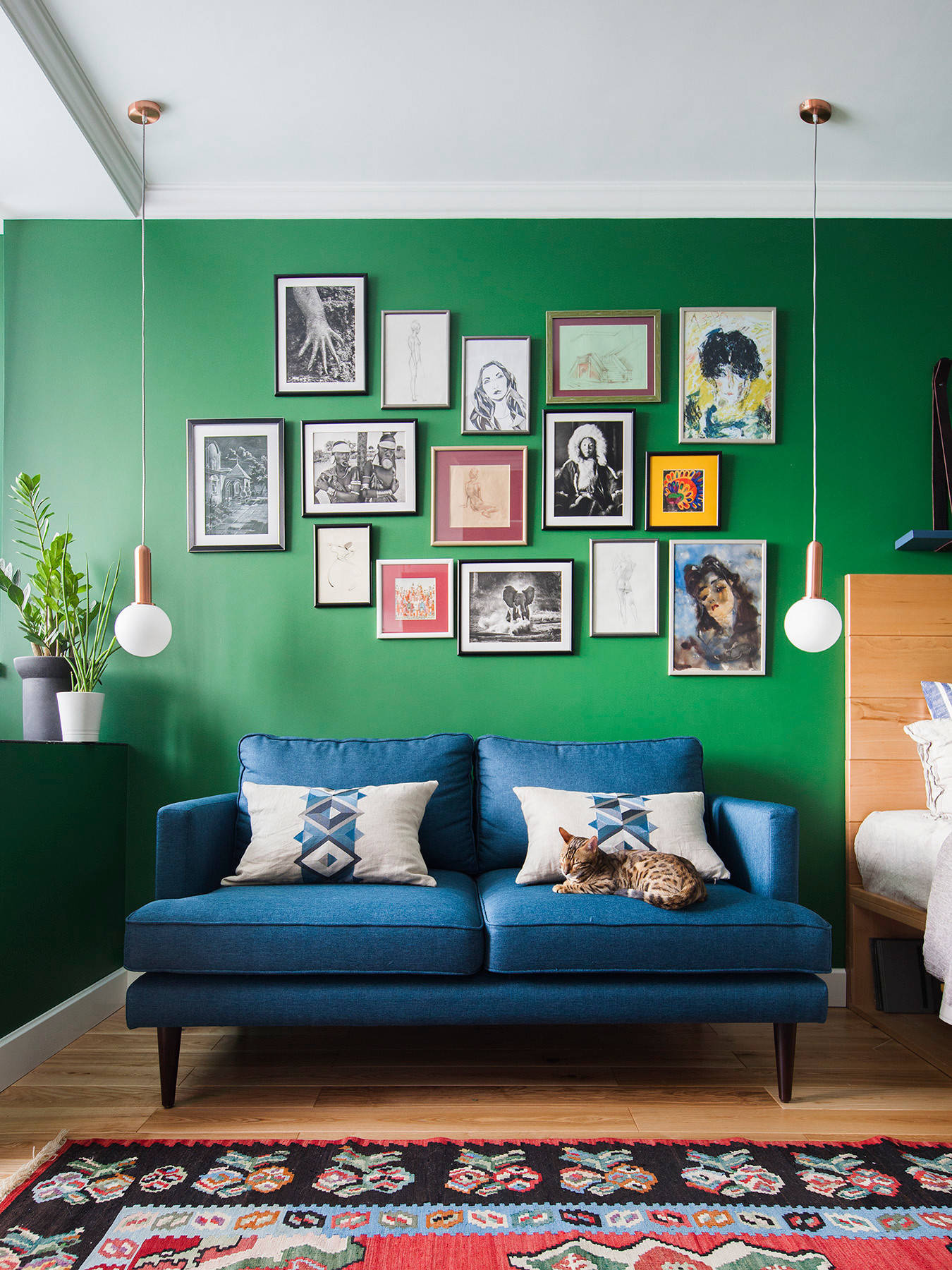 Houzz тур: Квартира 28 кв.м с зелёными стенами