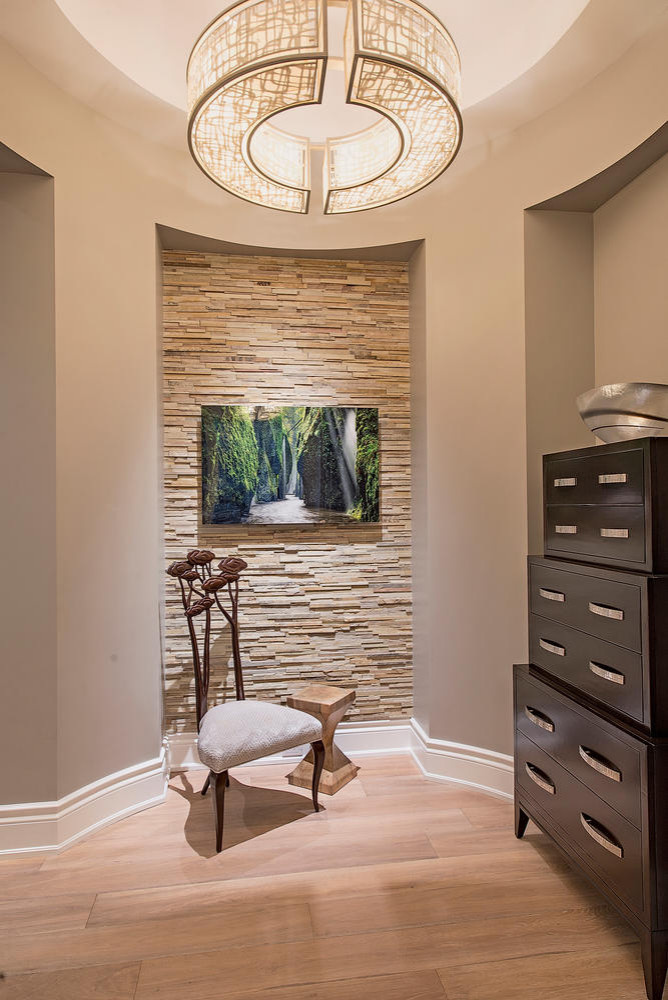 Фотоохота: 34 идеи отделки прихожей декоративным камнем