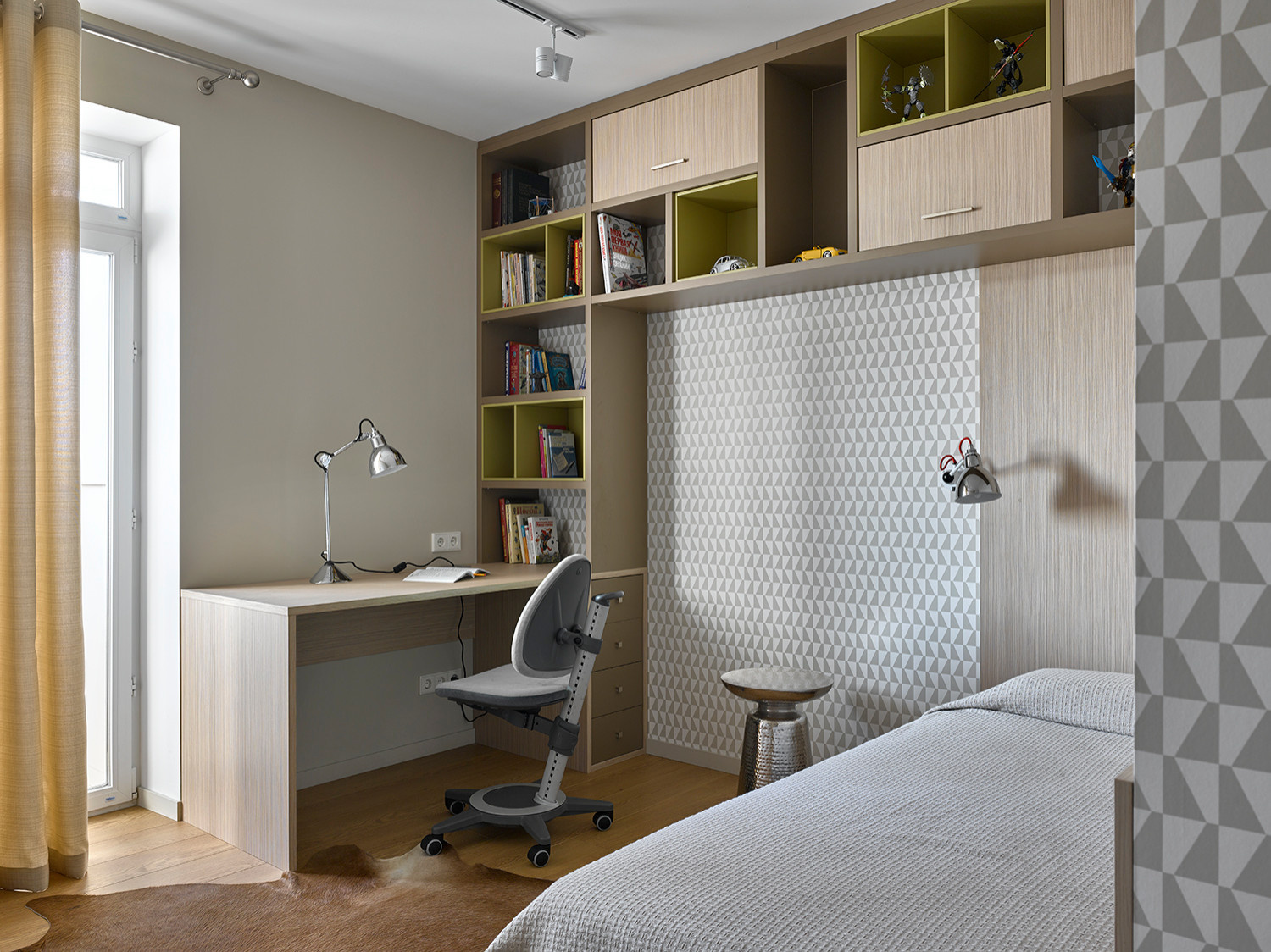 Houzz тур: Квартира со скандинавским дизайном и треугольными узорами