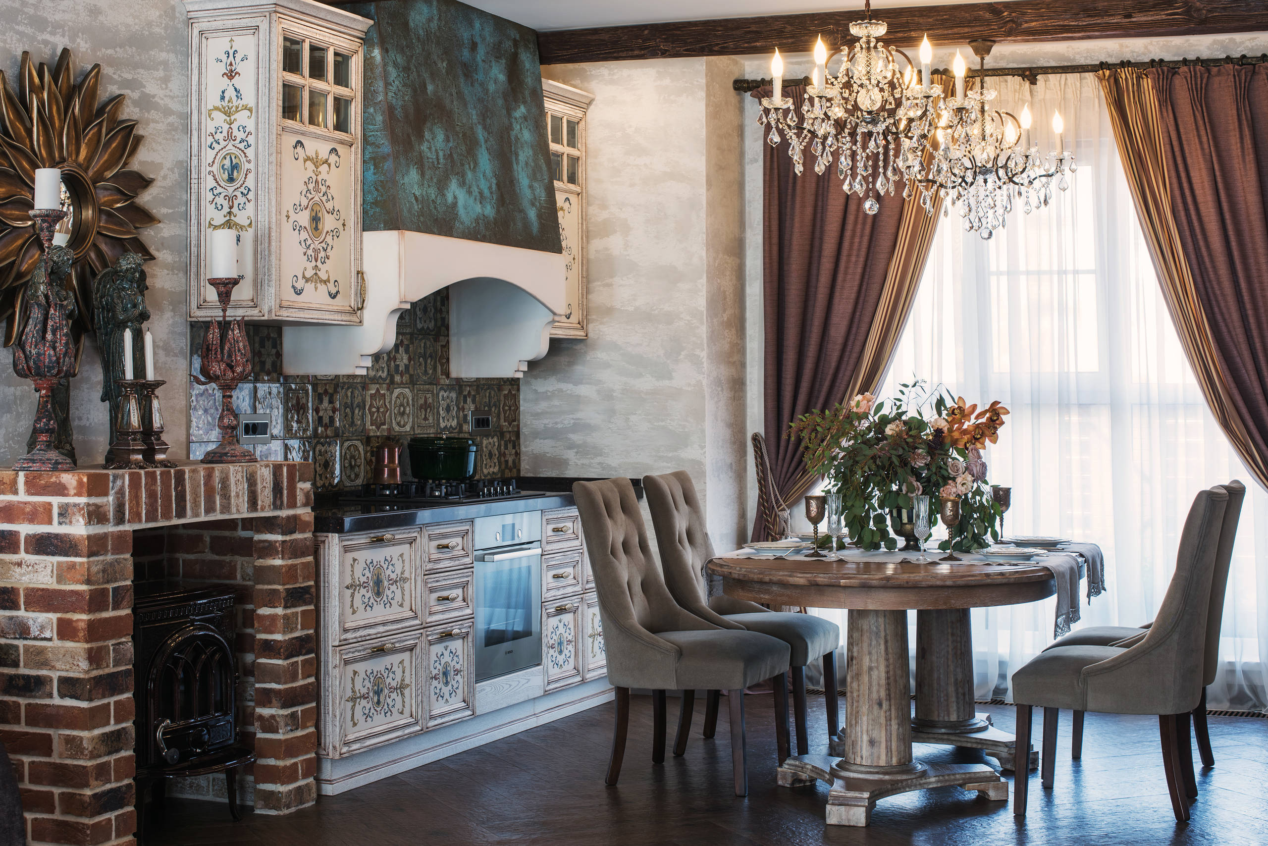 Фотоохота: Непошлые кухни с рисунком на фасаде