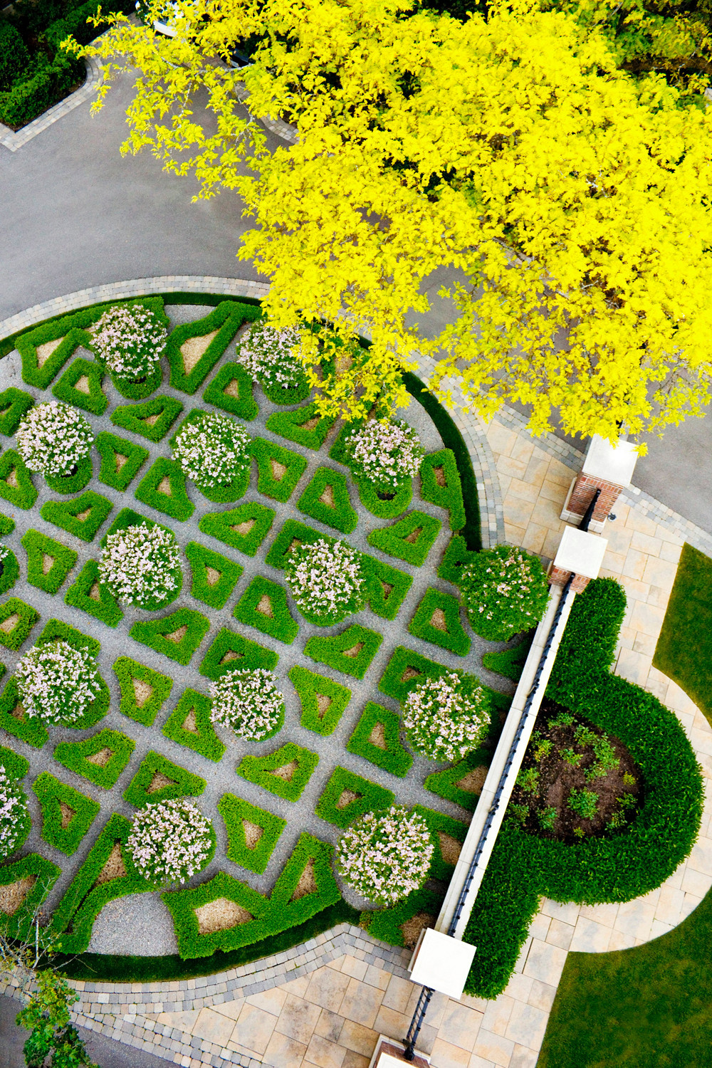 Просто фото: Стриженые кусты в регулярном саду