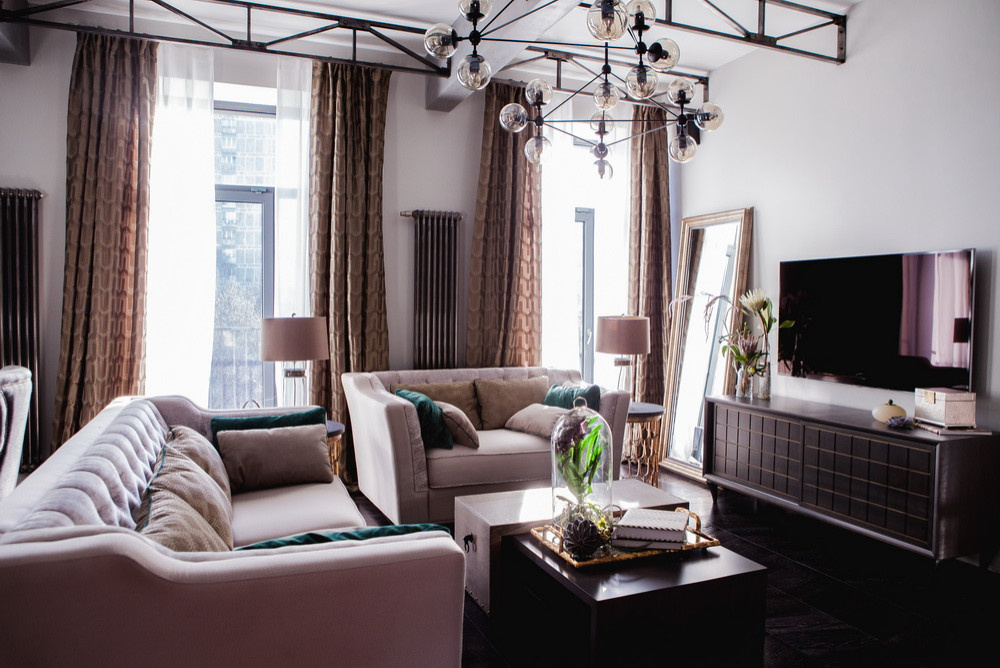 Houzz тур: «Женский» лофт с акцентами ар деко