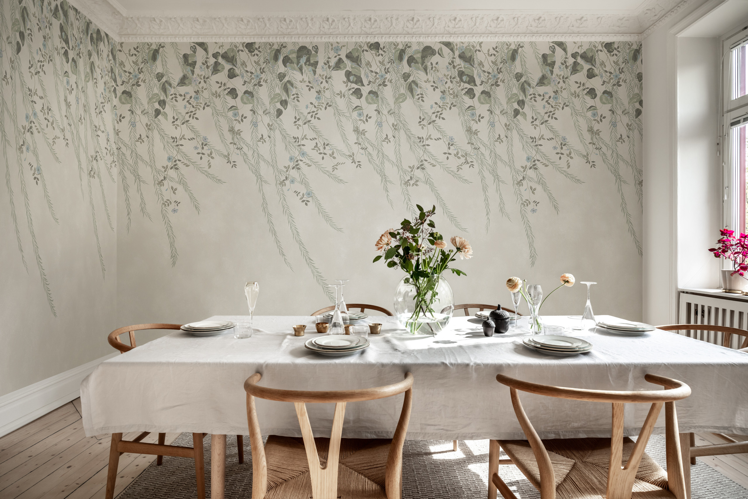 Прием: Обои с монохромным рисунком