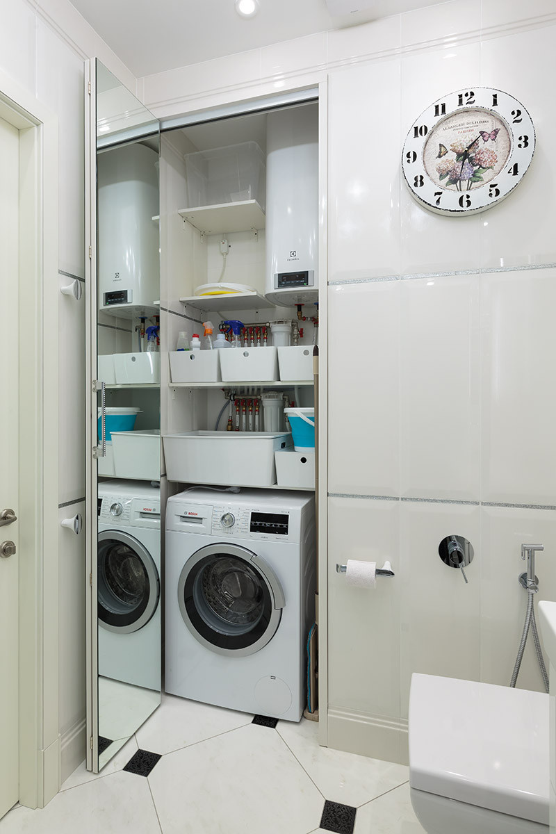 Просто фото: Как спрятать стиральную машину