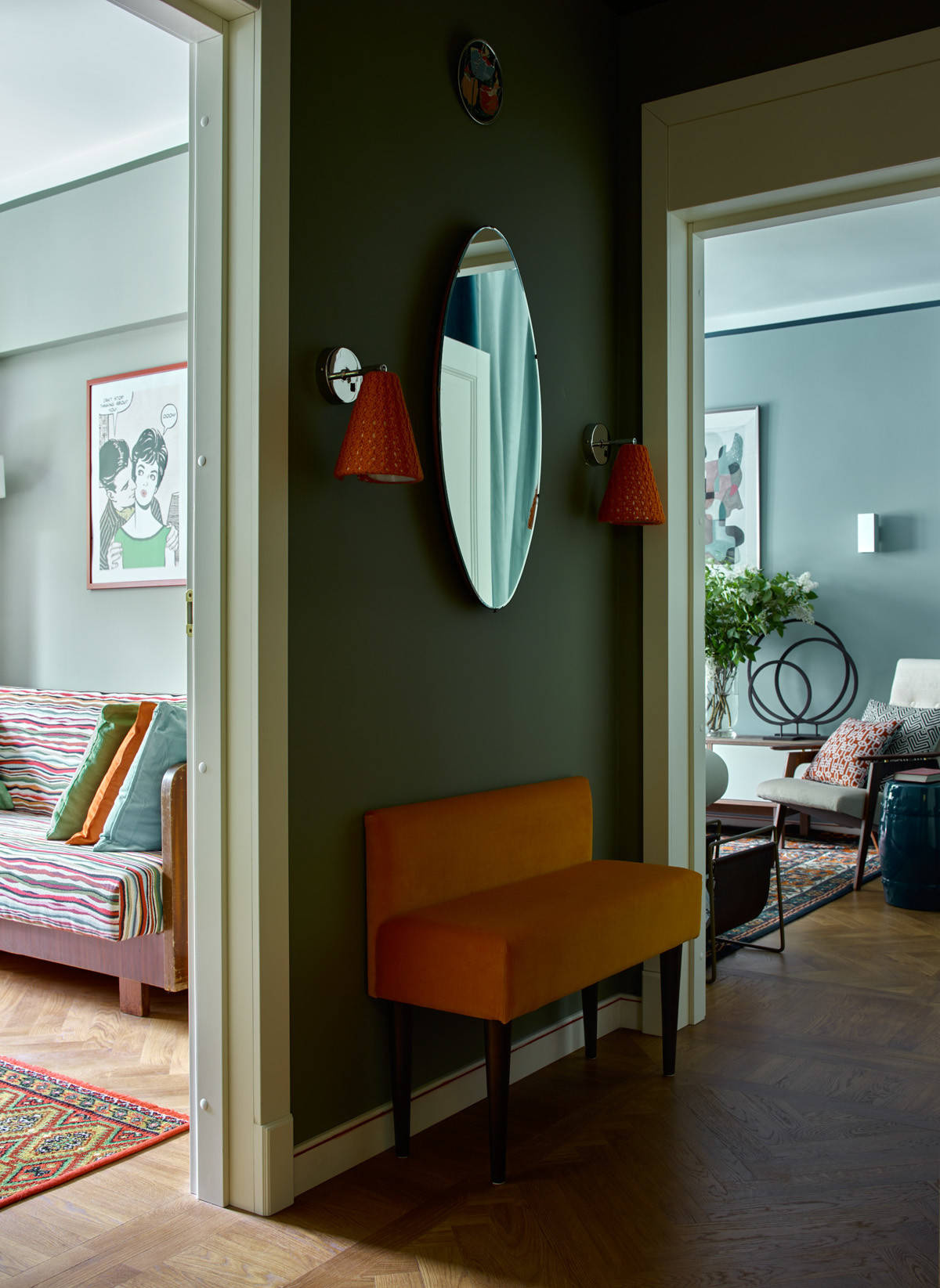 Houzz тур: «Двушка» на Октябрьском поле — с дедушкиной мебелью