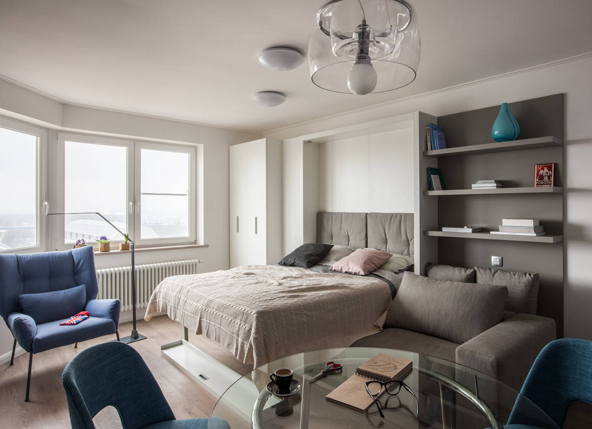 Вопрос: Как спрятать кровать в однокомнатной квартире