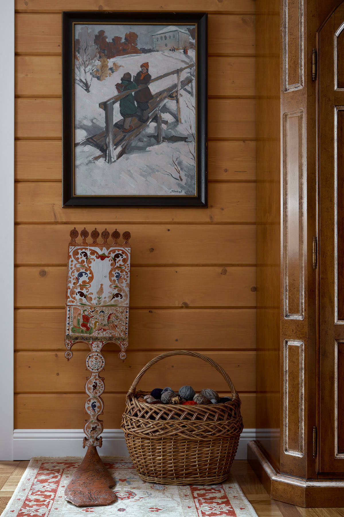 Houzz тур: Атмосфера русской усадьбы в типовом доме из бруса