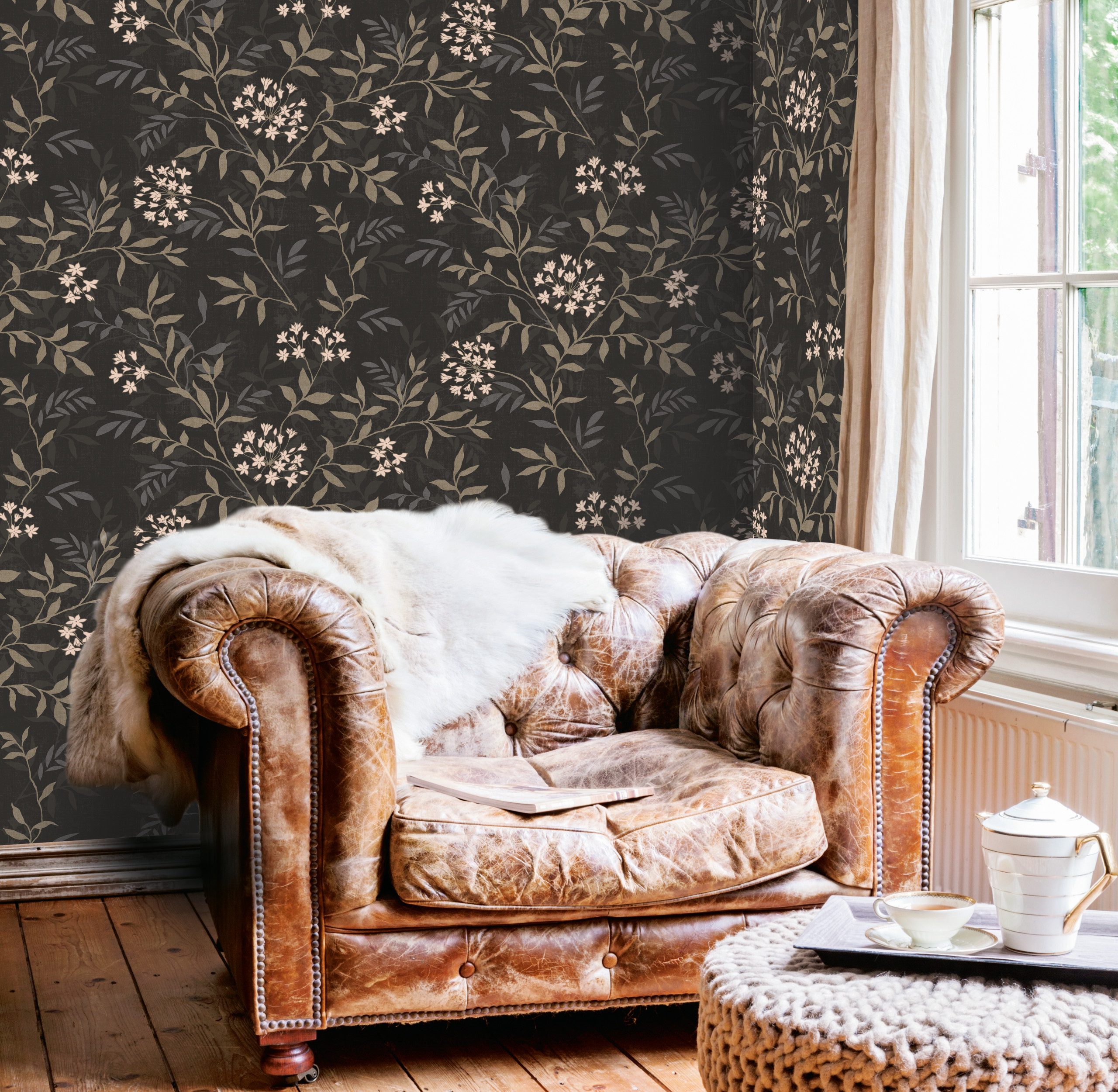 Вопрос: Как подобрать шторы к цвету обоев