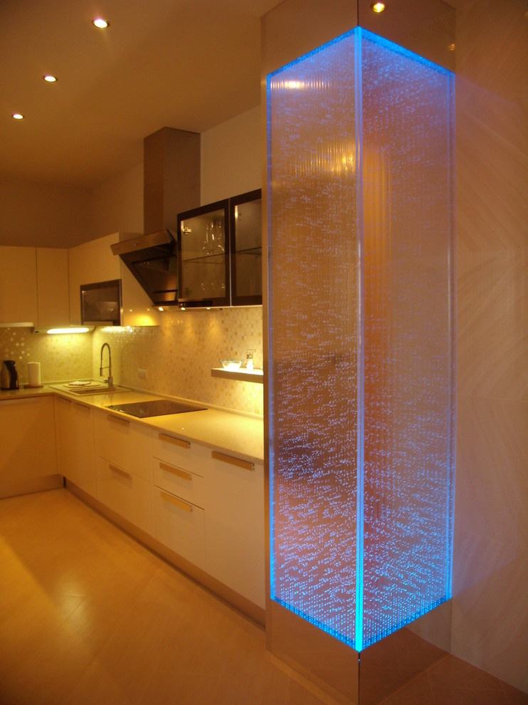 kitchen near living room