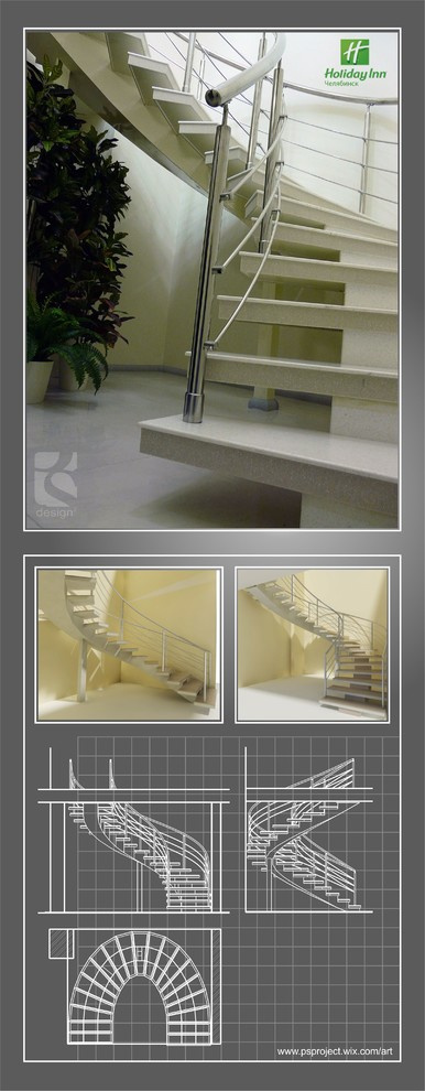interior stair, Holiday inn, Chelyabinsk