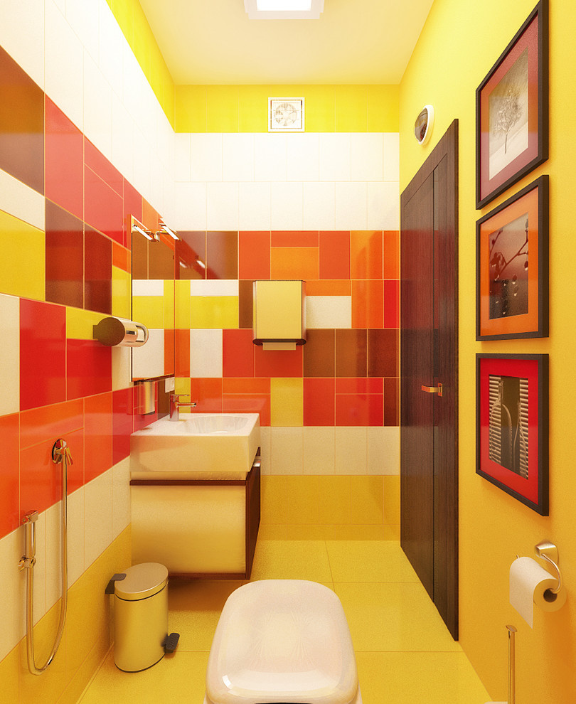 Bright hostel interior design