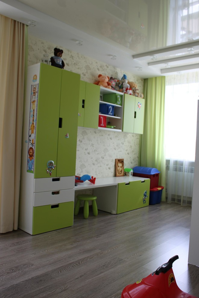 Kids room reconstruction with photos "before" and "after"