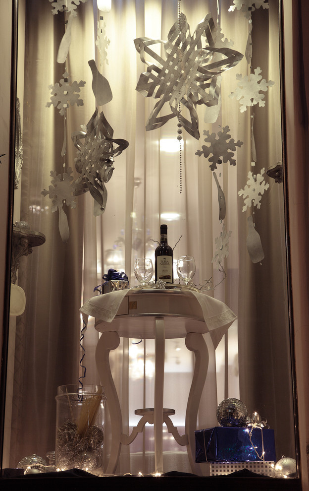 Decoration of showcases for furniture store "Milano Design Salon"