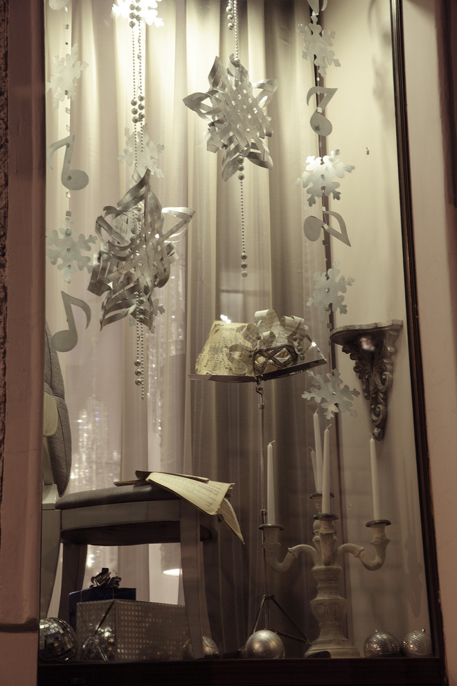 Decoration of showcases for furniture store "Milano Design Salon"