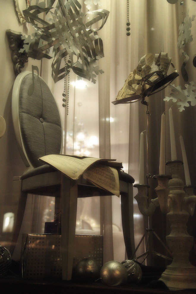 Decoration of showcases for furniture store "Milano Design Salon"