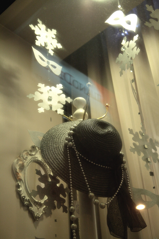 Decoration of showcases for furniture store "Milano Design Salon"
