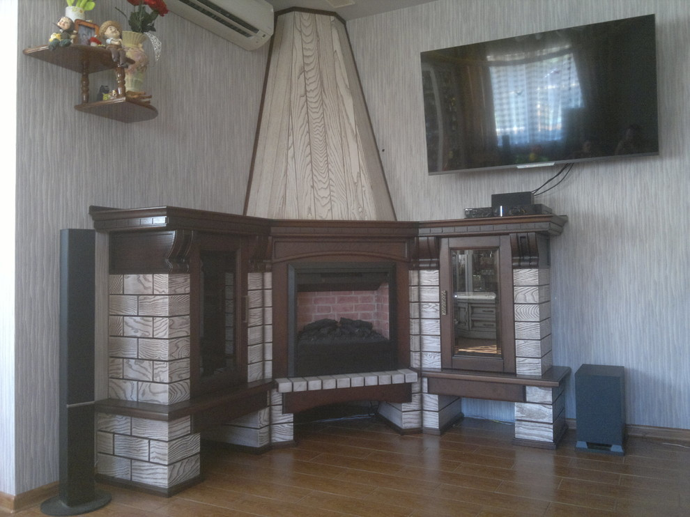 corner fireplace