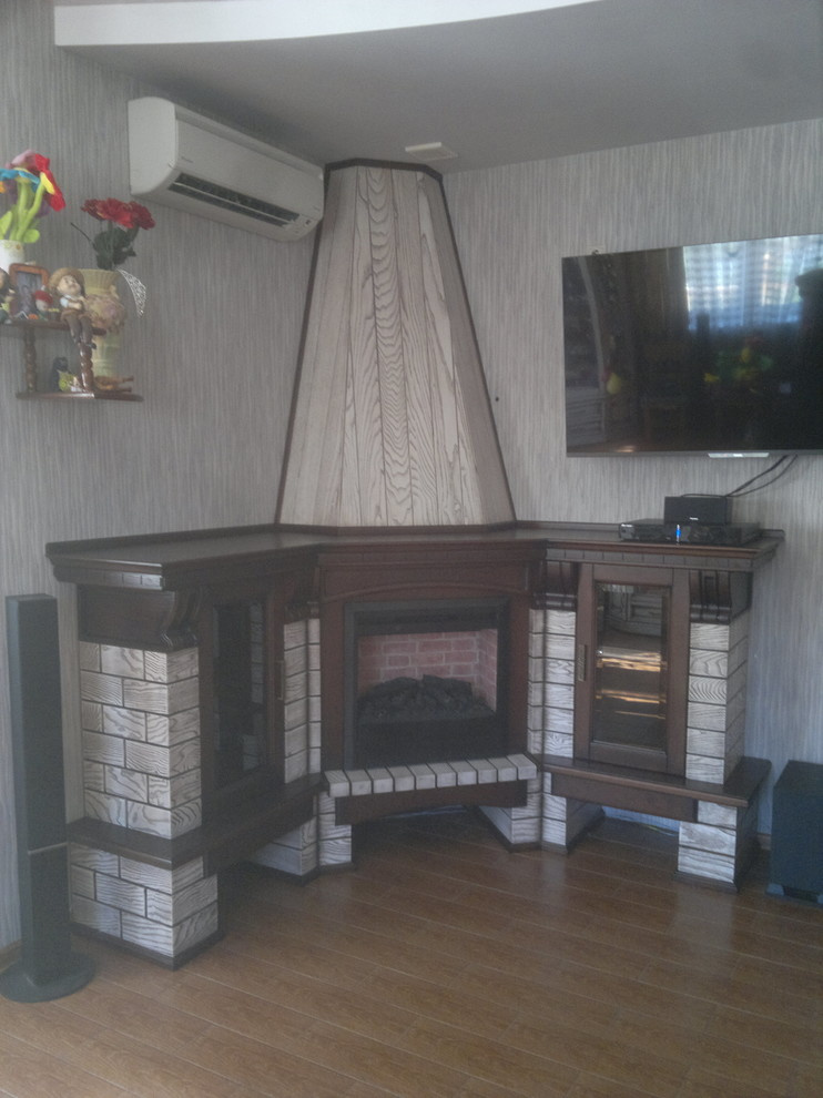 corner fireplace