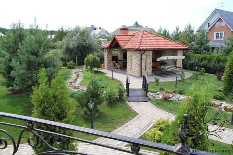Landscape of a private territory in Moscow region