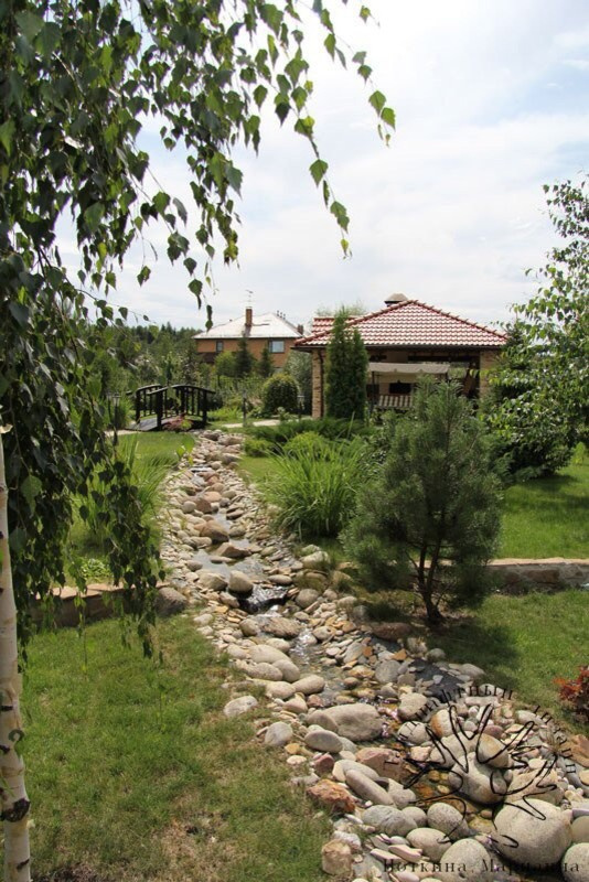Landscape of a private territory in Moscow region