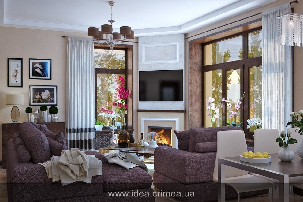 Three styles for living room interior design