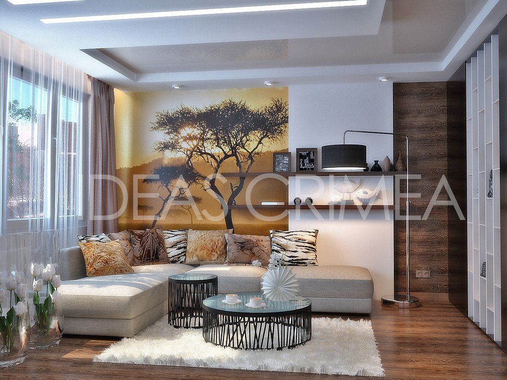 Two options for living room design