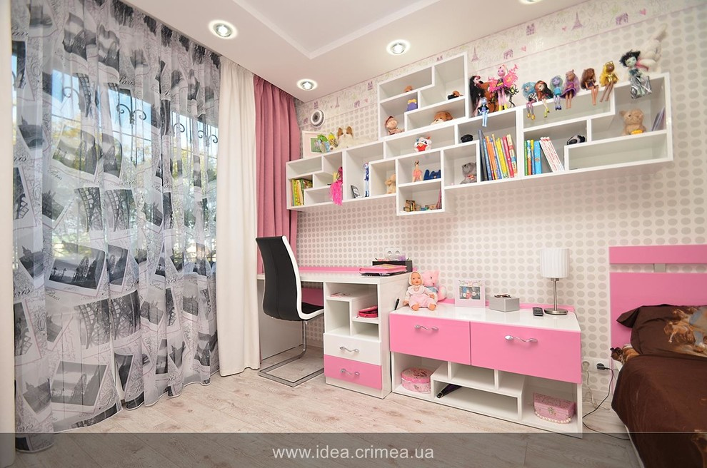Bright orange and black minimalist apartment