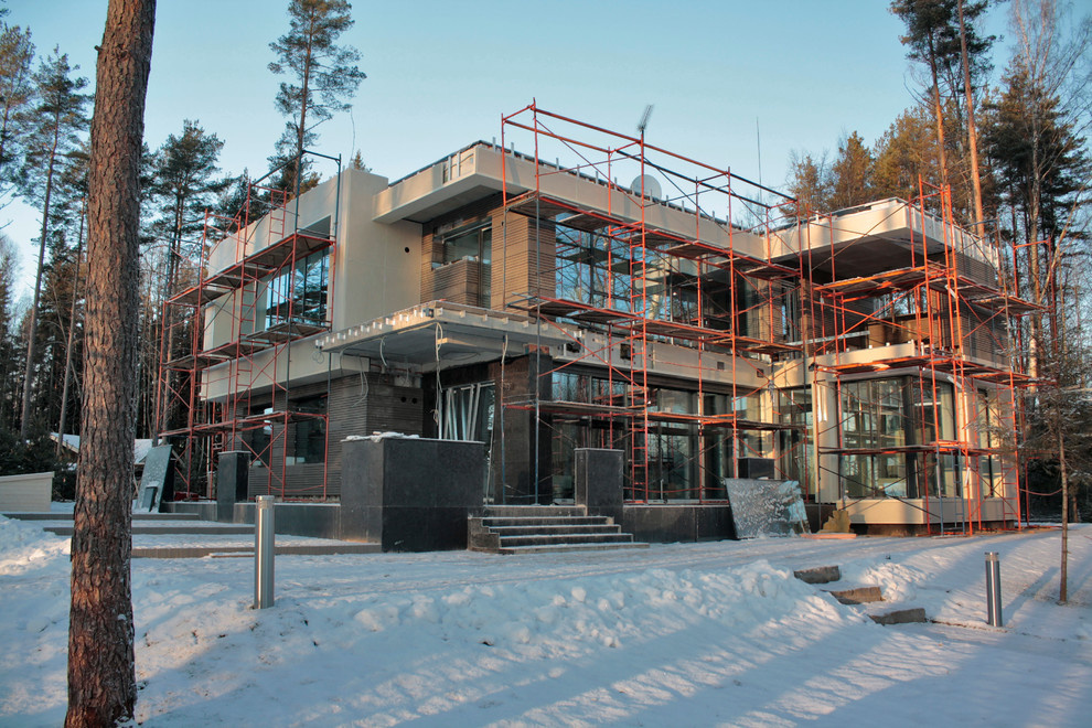 Modern house on the lake