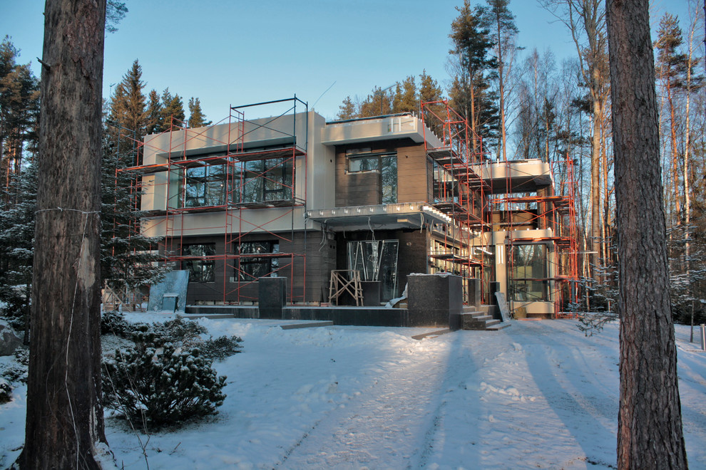 Modern house on the lake