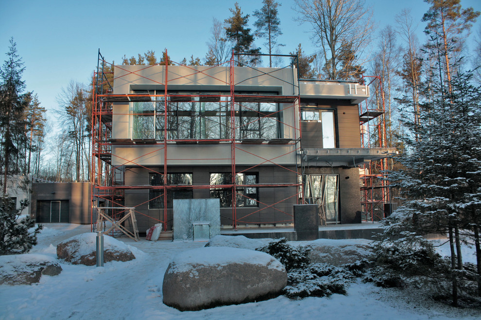 Modern house on the lake