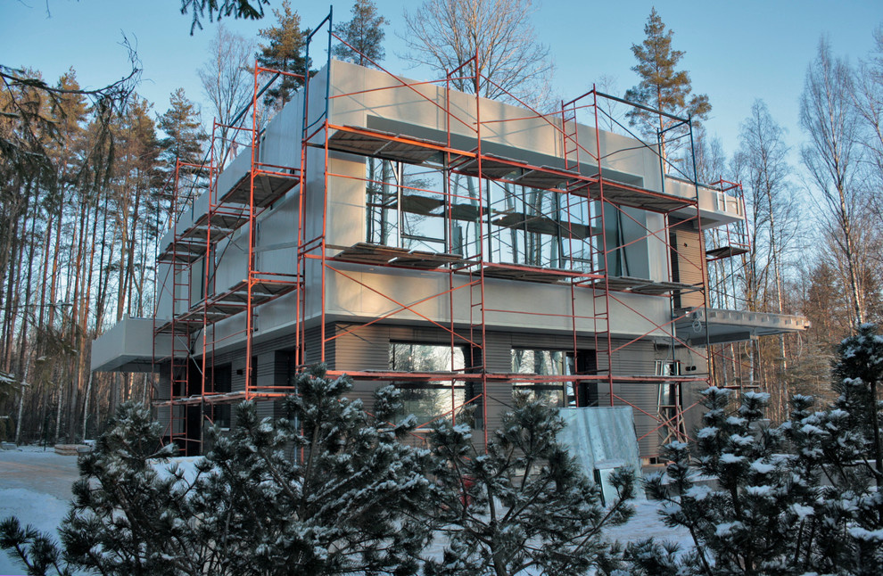 Modern house on the lake