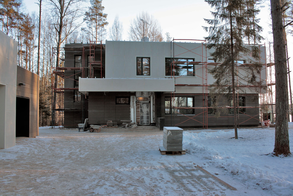 Modern house on the lake