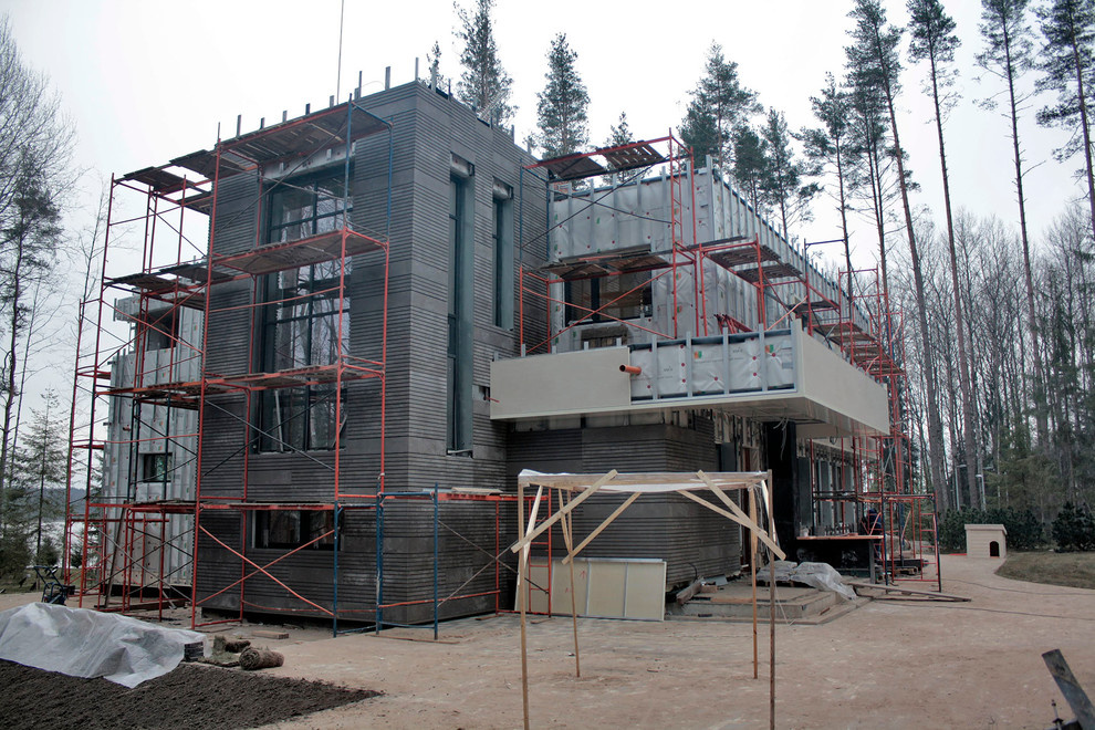 Modern house on the lake