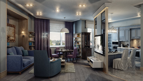 Интерьер квартиры. 145 м2 Москва.
