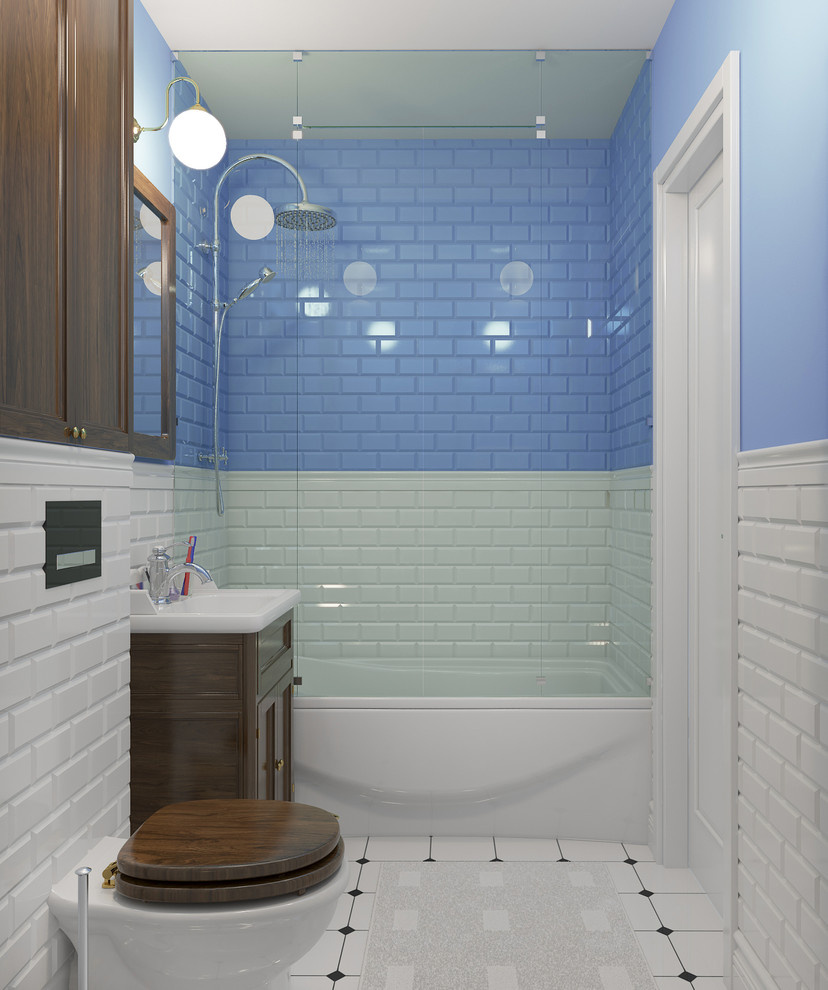 Bathroom in blue