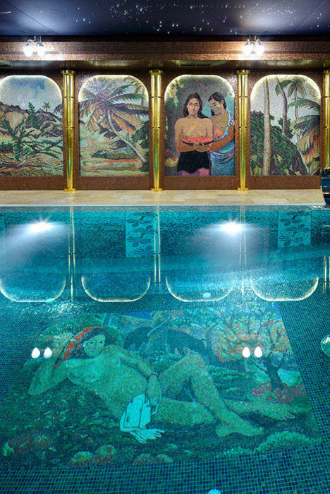 Интерьеры бассейна в загородном доме. 171.2 м2. Лобня