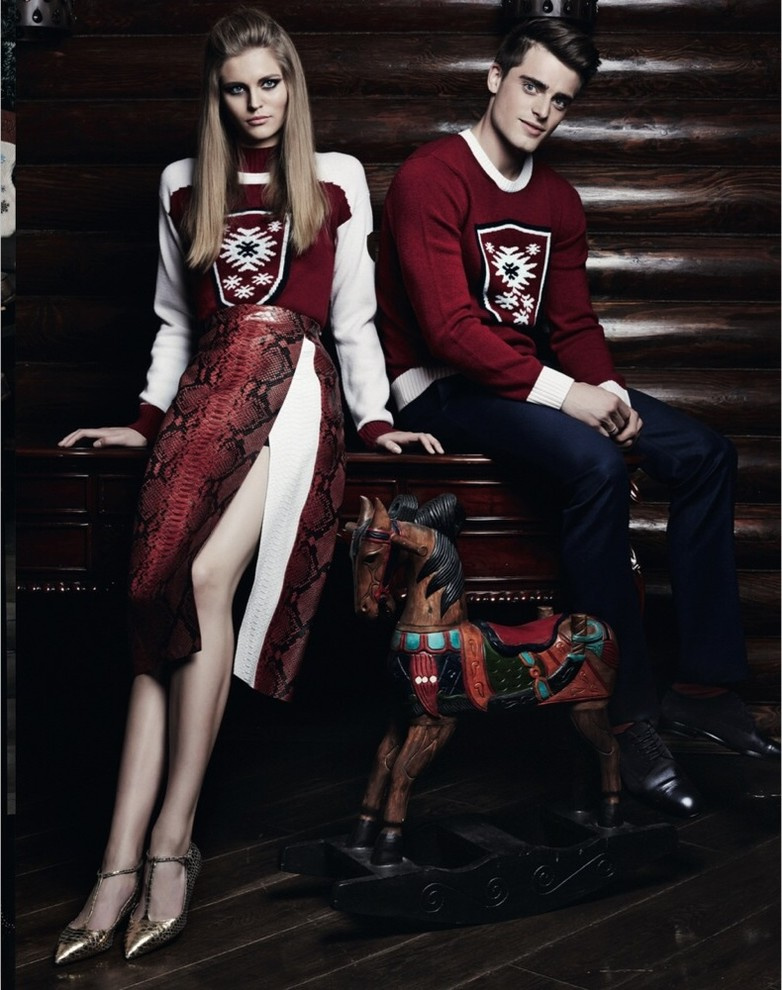 Новогодняя фэшн съемка для Cosmopolitan декабрь  2014
