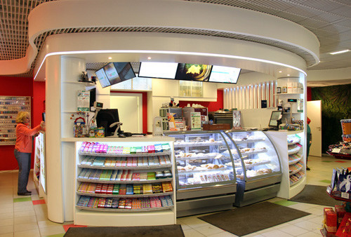 Интерьер павильона АЗС "Татнефть". Московский регион